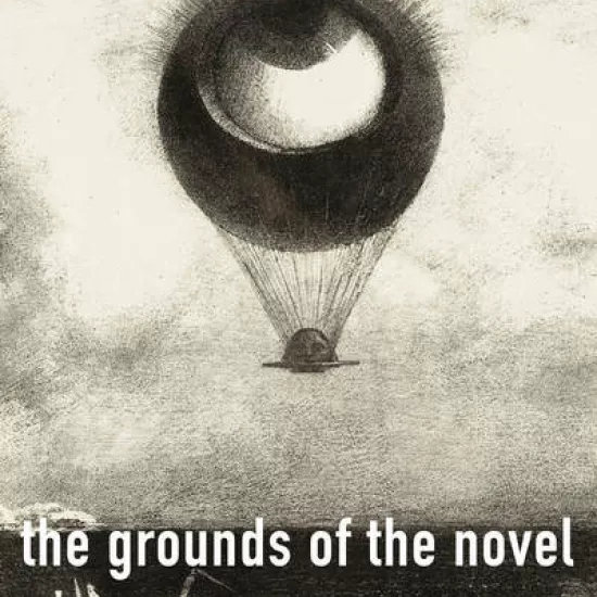 Book cover, hot air balloon with image of large eye looking upward on it
