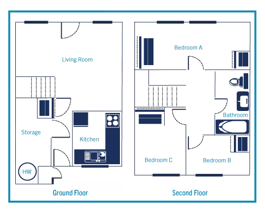 Floor plan of Schreiberwood 3-bedroom option