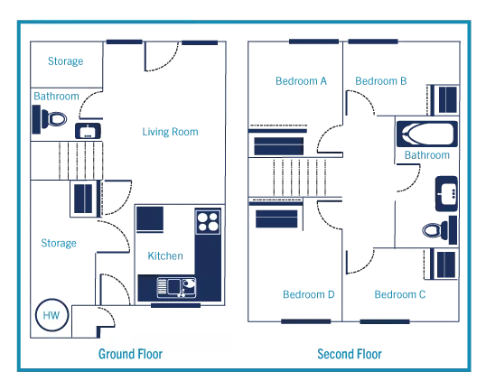 Floor plan of Schreiberwood 4-bedroom option
