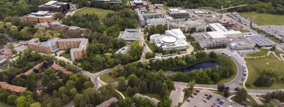 Aerial view of the UTM Campus, overlooking some Residences