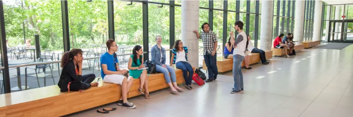 Students outside Innovation Complex