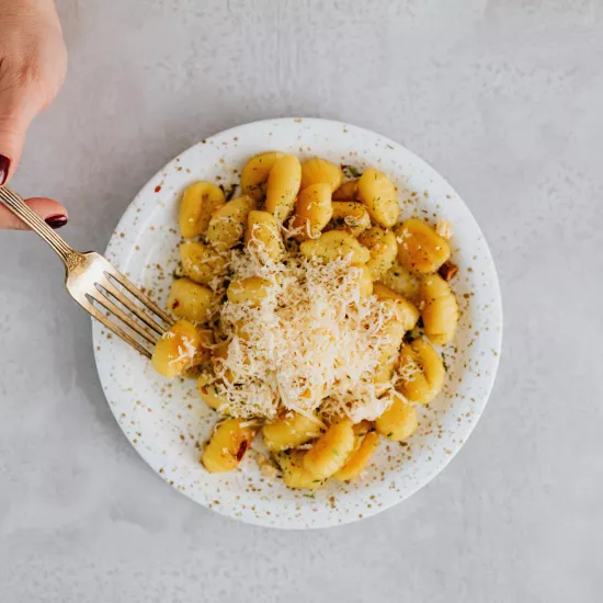 Gnocchi, an Italian dish 