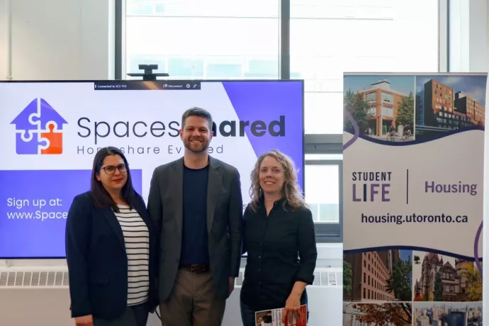 Jackie Tanner and Rylan Kinnon of SpacesShared with Arlene Clement of U of T