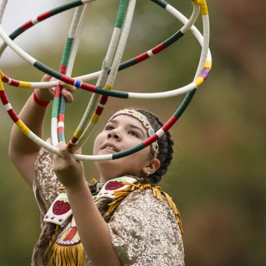 Dancer at UTM's powwow