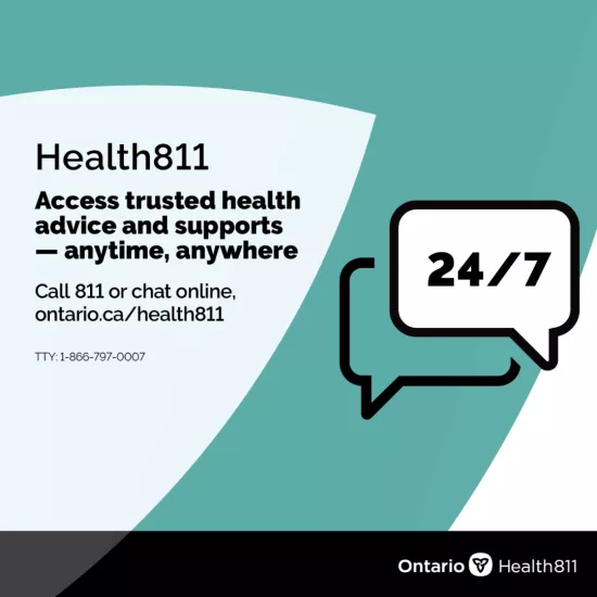 Telehealth Ontario (Health811) cta block image