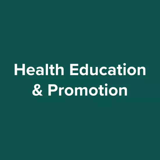 Health education and promotion cta block image