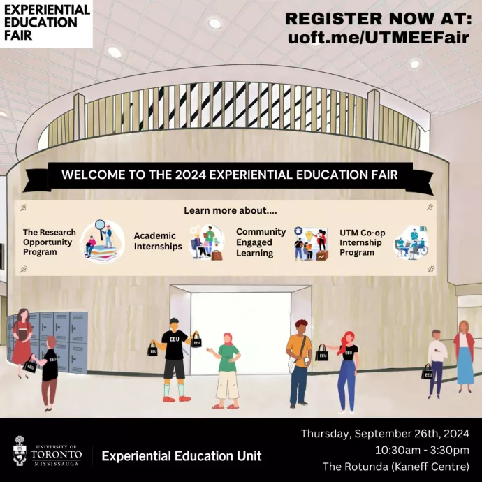 poster for utm experiential education fair